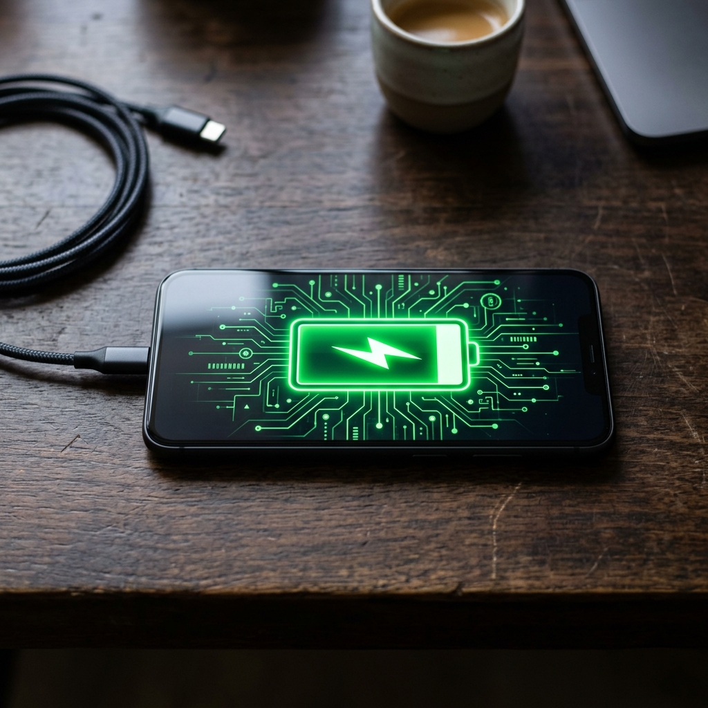Närbild av en person som justerar inställningar på en Android-telefon